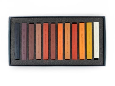 SET PASTELES LYRA TONOS CAFÉ - 12 COLORES