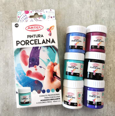 SET PINTURA PORCELANA ARTEL- COLORES FRIO (SET COSMIC) 6 COLORES1