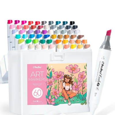 MARCADORES OHUHU Kaala B - Pincel y Biselada 60 Colores
