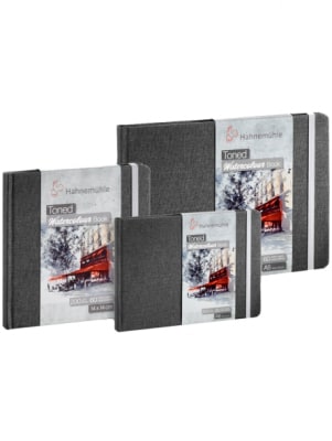LIBRETA HAHNEMÜHLE Acuarela Toned Gray - Variedad de Tamaños2