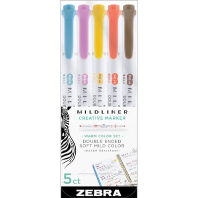 MARCADORES ZEBRA DOBLE PUNTA - SET WARM COLORS1