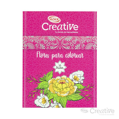 LIBRO ADIX CREATIVE - Flores para Colorear 50 diseños2