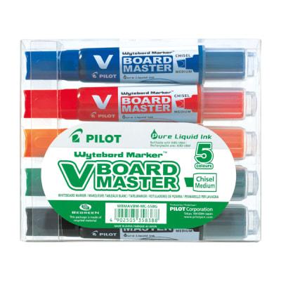 Set Marcadores Pizarra recargables 5 colores