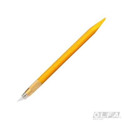 CUCHILLO OLFA TIPO LAPIZ AMARILLO 30° GRAD0S + RESPUESTOS1