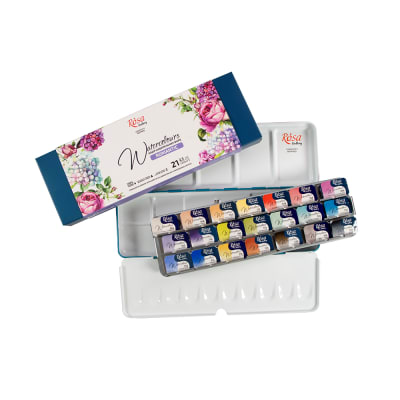 ACUARELA ROSA Gallery - 1/1 Pan Set Romantic - 21 colores Set Romántico2