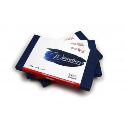 ACUARELA ROSA Gallery - 1/1 Pan Set Classic Cardboard - Disponible en 14 y 24 colores3