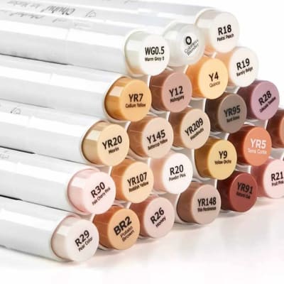 MARCADORES OHUHU Honolulu (pincel y biselada) 24 Tonos Piel1