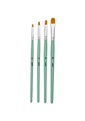 SET PINCELES PEBEO Acrílico Fluido SH - Set 4 Avellanados (Filbert)2