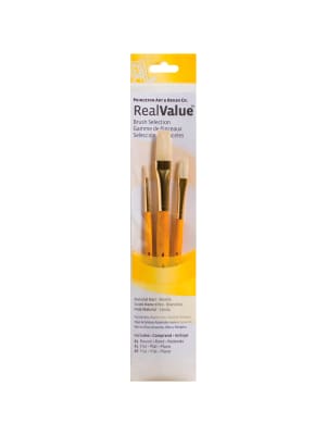 SET 3 PINCELES TÉCNICA MIXTA PRINCETON REAL VALUE PELO NATURAL CERDA1