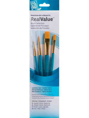 SET PINCELES PRINCETON real value - Set 4 Pinceles pelo sintético Mango Calipso  Serie 91711