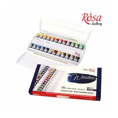 ACUARELA ROSA Gallery 1/1 Pan Classic - Caja Plástica 24 colores1