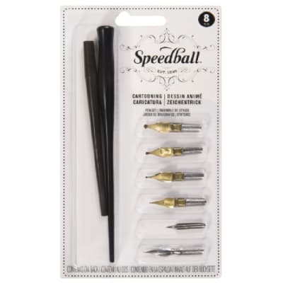 SET PLUMILLAS SPEEDBALL 8 PIEZAS CARICATURAS1
