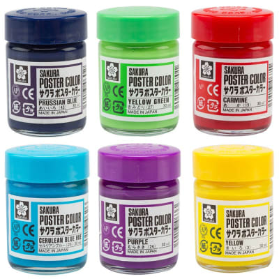 TÉMPERA PROFESIONAL SAKURA POSTER COLOR 30 ML - Variedad de Colores1
