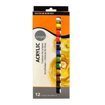 ACRÍLICOS DALER ROWNEY SIMPLY - SET 12 COLORES X12ML1