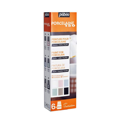 SET PEBEO PORCELANA Iniciación Matel Pastel (Chalkie) - 6 colores x 20ml1