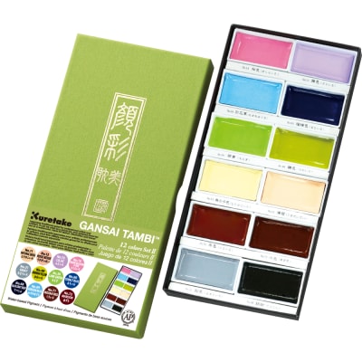 ACUARELAS KURETAKE GANSAI TAMBI II - 12 COLORES1