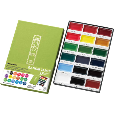 ACUARELAS KURETAKE GANSAI TAMBI - 18 COLORES1