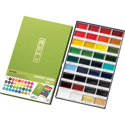 ACUARELAS KURETAKE GANSAI TAMBI - 36 COLORES1