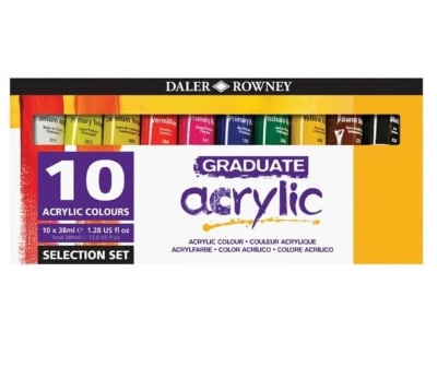 ACRÍLICOS DALER ROWNEY GRADUATE - SET 10 COLORES X 38 ML1