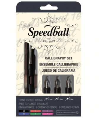 PLUMA FUENTE CALIGRÁFICA SPEEDBALL- SET DE CALIGRAFÍA1