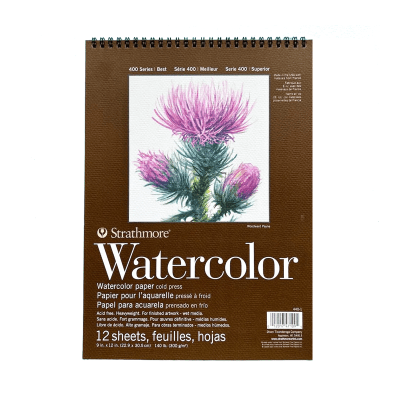 CROQUERA STRATHMORE ACUARELA Serie 400 12h 300gr  22.9x30.5cm