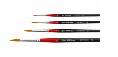 PINCEL ROSA Studio Acrylic Synth Mango Largo - Variedad de tamaños1