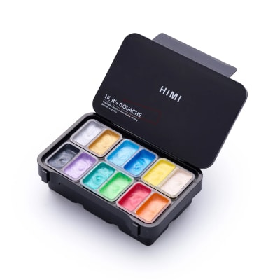 Set Gouache Himi 12 colores 12 gramos - Set Shiny Metallic