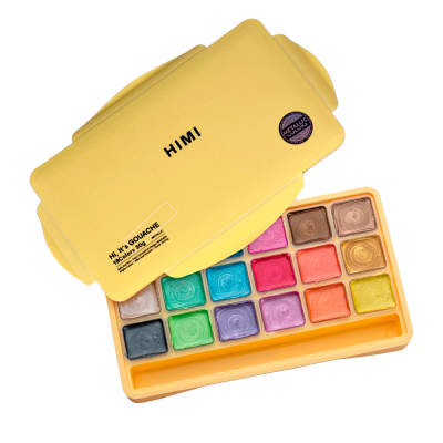 HIMI-MIYA PINTURA GOUACHE METALIZADA 18 COLORES 30ML (NO INCLUYE PINCELES)