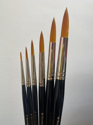 PINCEL ROSEMARY & CO Golden Pointed Round Serie 301 - Variedad de tamaños1