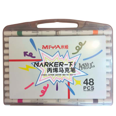 SET MIYA MARCADORES ACRÍLICOS 48 Colores