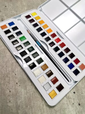 ACUARELAS AQUAFINE STUDIO SET CAJA PLÁSTICA 48 COLORES