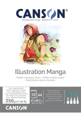 PAD ILLUSTRATION CANSON - A4 , 250 GRMS, 12 hojas1