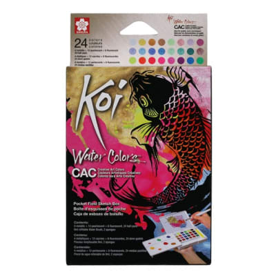 ACUARELAS SAKURA KOI - SET 24 PASTILLAS CAC + PINCEL2