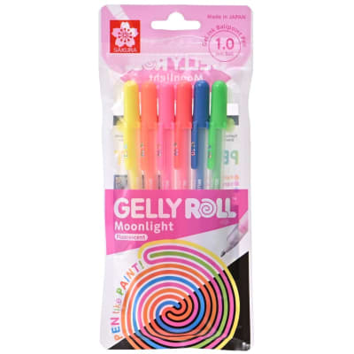 Set Gelly Roll Sakura 6 Unidades  - Moonlight Fluorescentes2