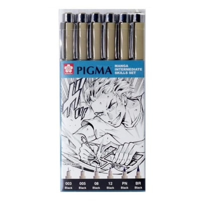 TIRALINEAS SAKURA PIGMA MICRON  SET MANGA INTERMEDIO2