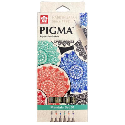 TIRALINEAS SAKURA SET MANDALA 6 COLORES 0.1