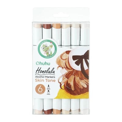 Marcadores Ohuhu - Honolulu doble punta Tonos Piel 6 Unidades1