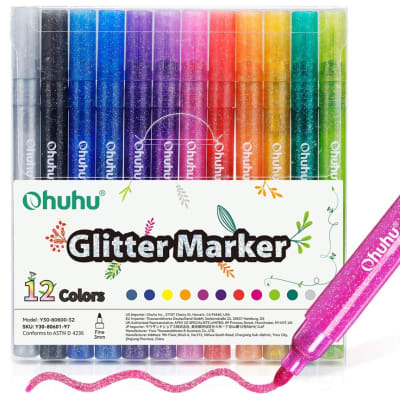 SET MARCADORES OHUHU Glitter Metálicos Puna Gruesa1