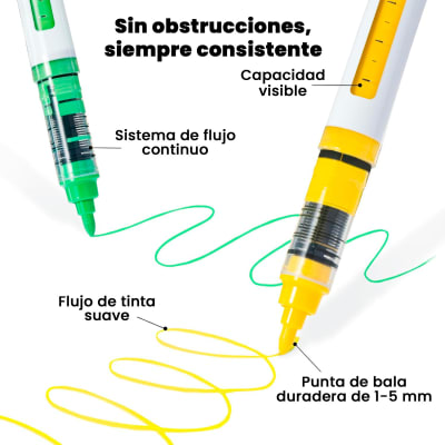 SET MARCADORES OHUHU Acrílico Kahuku 1.5mm 48 Colores