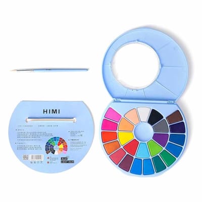 Set acuarelas Himi Solid - 24 colores + pincel3