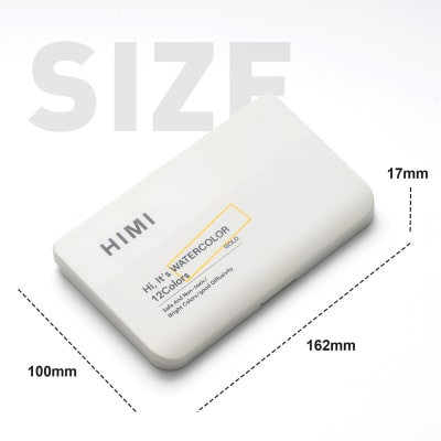 SET ACUARELA HIMI Metalizadas 12 Colores- Colores Dorados