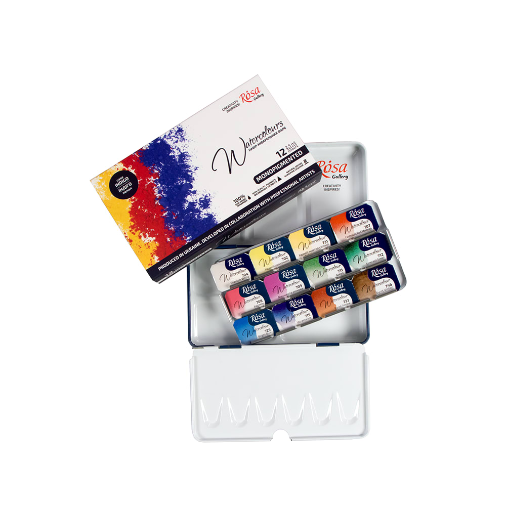 Rosa Gallery Set aquarelverf 24 st