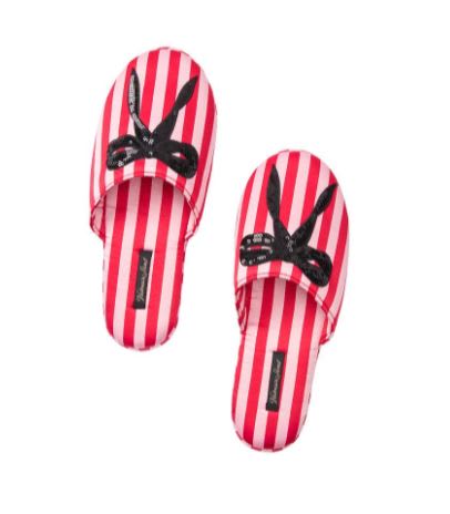 VICTORIAS SECRET VS PANTUFLA MUJER RAYAS ROSA / ROJO | esdemarca.cl