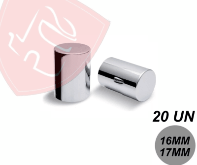 PACK 20 UN CUBRE TUERCA DE MASA CROMADA BOLIVIANA 16MM 17MM