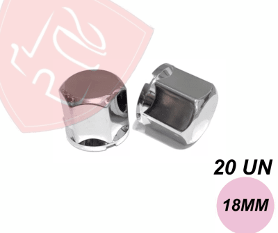 PACK 20 UN CUBRE TUERCA DE MASA CROMADA NORMAL 18MM