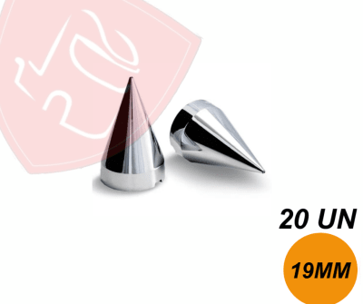 PACK 20 UN CUBRE TUERCA DE MASA CROMADA AMERICANA 19MM