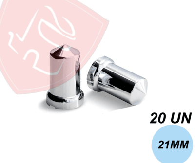 PACK 20 UN CUBRE TUERCA DE MASA CROMADA MEXICANA 21MM