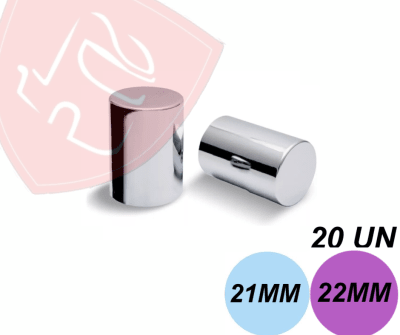 PACK 20 UN CUBRE TUERCA DE MASA CROMADA BOLIVIANA 21MM 22MM