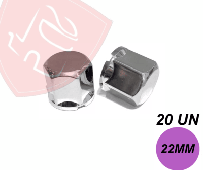 PACK 20 UN CUBRE TUERCA DE MASA CROMADA NORMAL 22MM