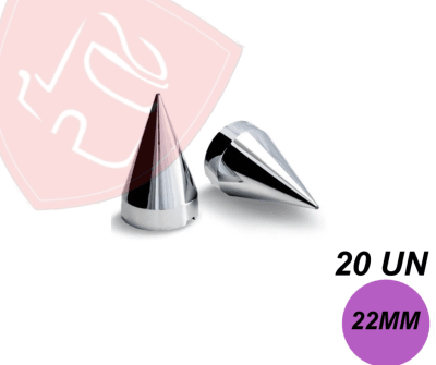 PACK 20 UN CUBRE TUERCA DE MASA CROMADA AMERICANA 22MM